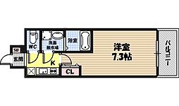 GROOVE今福鶴見 10階1Kの間取り