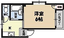 青葉アクティブ 1Kの間取図画像