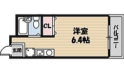 グリシーヌ壱番館 ワンルームの間取図画像