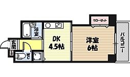 ノルデンハイム今福 1DKの間取図画像