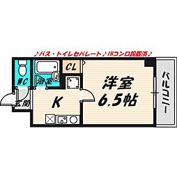ソレイユ 1Kの間取図画像