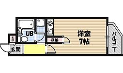 グラン・ピア関目 1Kの間取図画像
