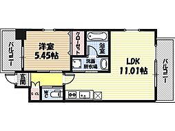 プレジオ城東中央 1LDKの間取図画像