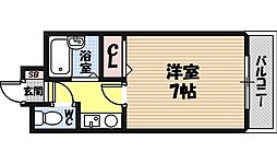 M'プラザ城東 1Kの間取図画像