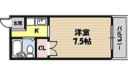 メゾン野江 1Kの間取図画像