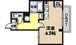 アイファースト成育 1Kの間取図画像