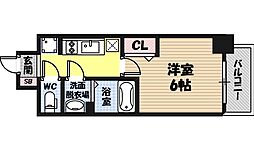 レオンコンフォート京橋イースト 1Kの間取図画像