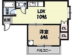 ハイム510 1LDKの間取図画像