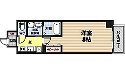 フウキレジデンス関目 1Kの間取図画像