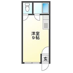M12 ワンルームの間取図画像