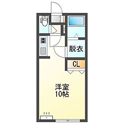 M130 ワンルームの間取図画像