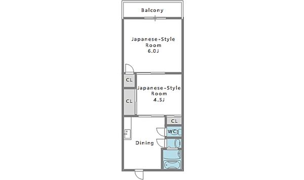 ハイツコスモ21 ｜大阪府大阪市東成区中道1丁目(賃貸マンション2DK・5階・26.35㎡)の写真 その2