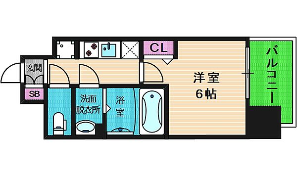 ララプレイス玉造パルク ｜大阪府大阪市東成区東小橋1丁目(賃貸マンション1K・10階・21.46㎡)の写真 その2