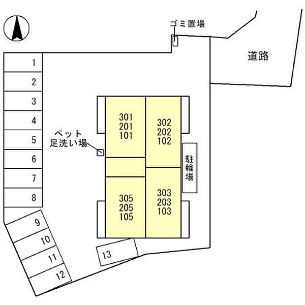 メゾンクレール瀬田北 A03｜滋賀県大津市大萱6丁目(賃貸アパート1LDK・1階・41.86㎡)の写真 その3