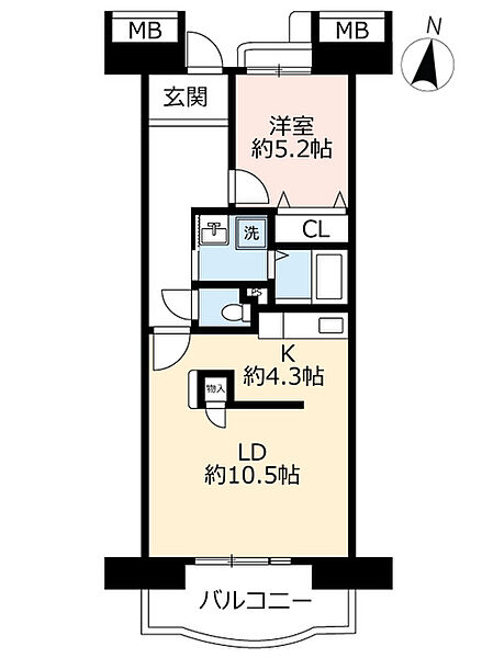 URアーバンラフレ小幡 ｜愛知県名古屋市守山区小幡太田1丁目(賃貸マンション1LDK・2階・54.72㎡)の写真 その2