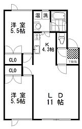 メゾンTR-A 2LDKの間取図画像