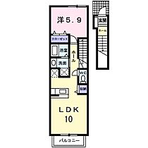 スターズ 203号室 ｜ 茨城県日立市水木町（賃貸アパート1LDK・2階・42.37㎡） その2