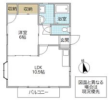 コーポさとう B 202号室 ｜ 茨城県日立市東大沼町（賃貸アパート1LDK・2階・44.71㎡） その2