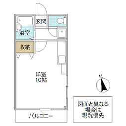 ネオマイム吹上 ワンルームの間取図画像
