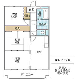 ヴェル・ドミール森山 3階3LDKの間取り