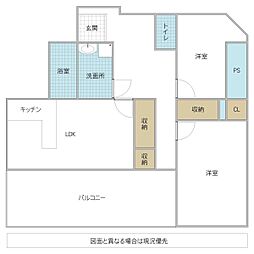 COX 2LDKの間取図画像