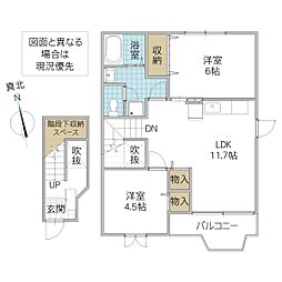 ハートフル2 2LDKの間取図画像