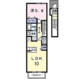スターズ 1LDKの間取図画像