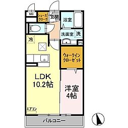 シュエットアビタ 1LDKの間取図画像