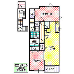 サニーK5 2LDKの間取図画像