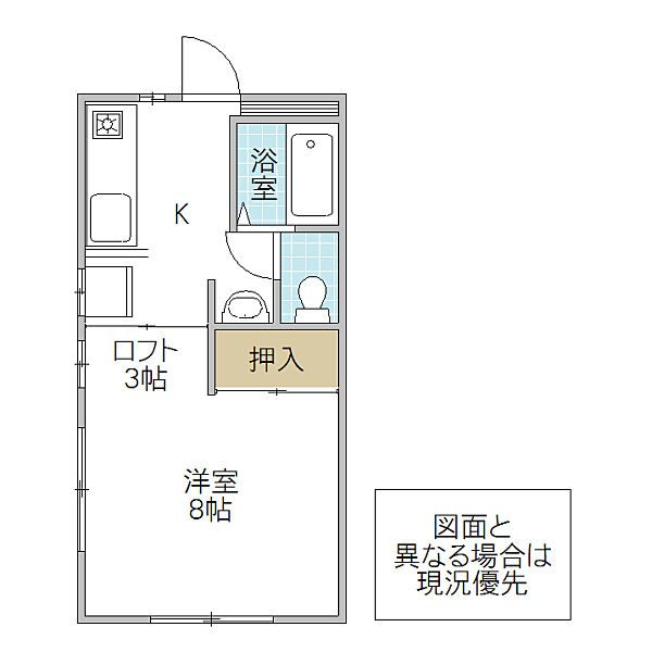 シャトリエ S 202号室｜茨城県日立市金沢町(賃貸アパート1K・2階・33.12㎡)の写真 その2