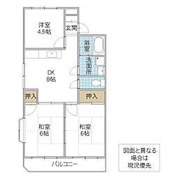 エスペランス五反田 3DKの間取図画像