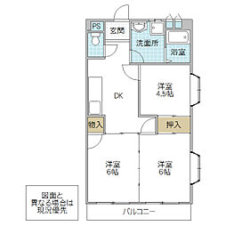 ハイツSTIB棟 3DKの間取図画像