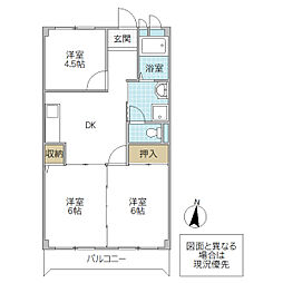 ハイツSTIA棟 3DKの間取図画像