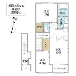 仮)那珂市菅谷字大木内新築アパート 2LDKの間取図画像
