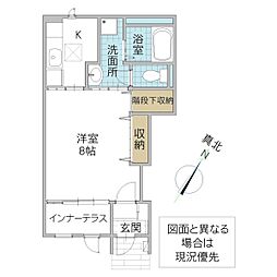 仮)那珂市菅谷字寄居新築アパート 1Kの間取図画像