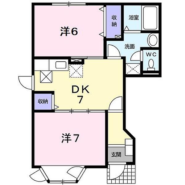 サンヒルズ大谷I 101｜三重県四日市市大谷台１丁目(賃貸アパート2DK・1階・46.06㎡)の写真 その2