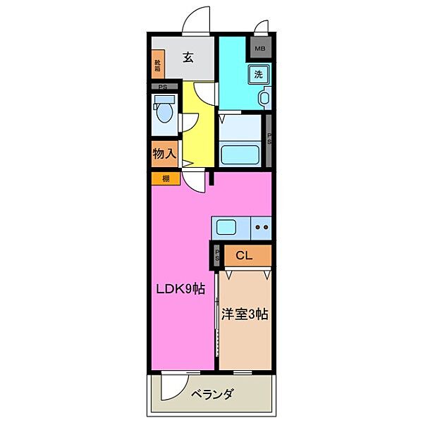 Ｒｉｆｏｒｅｔ 102｜三重県四日市市平町(賃貸マンション1LDK・1階・35.13㎡)の写真 その2