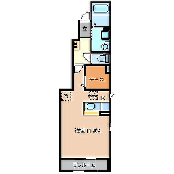 ラフォーレ・Ａ 101｜三重県四日市市東坂部町(賃貸アパート1R・1階・36.25㎡)の写真 その2