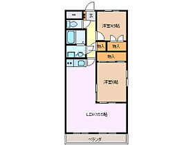 アムールサウス 4A ｜ 三重県四日市市川北１丁目（賃貸マンション2LDK・4階・58.32㎡） その2