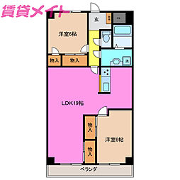 間取図画像 2LDK