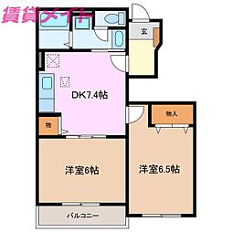 サン・コートＢ 1階/-