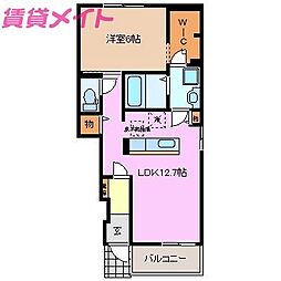 コンソラータ2 1LDKの間取図画像