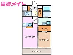 ウィル 1LDKの間取図画像