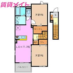 クローバー　Ａ 2階/-