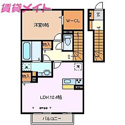 スカイピュア 1LDKの間取図画像