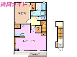 ワイズフォレスト2 1LDKの間取図画像