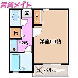 クラシックハウス 2階/-