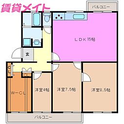 サニーハイツ松原公園 B棟 4階/-