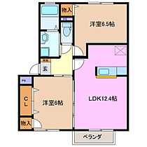 三重県桑名市星見ヶ丘４丁目（賃貸アパート2LDK・1階・56.10㎡） その2