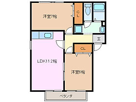 三重県桑名市星見ヶ丘９丁目（賃貸アパート2LDK・2階・50.00㎡） その2